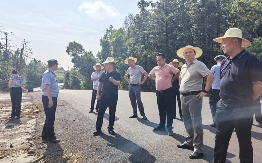淥口區(qū)區(qū)委常委、政法委書記調研S330淦田至古岳峰公路二期項目建設工作